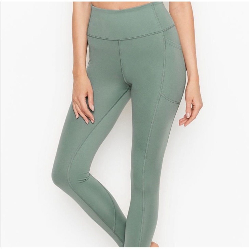 Victoria's Secret PINK High Waist‎ Pocket Leggings Sage Green size 4